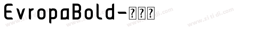 EvropaBold字体转换