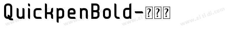 QuickpenBold字体转换