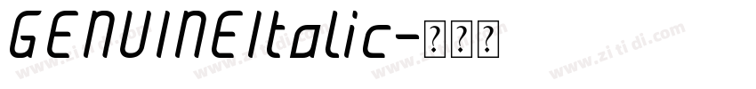 GENUINEItalic字体转换 GENUINEItalic字体转换