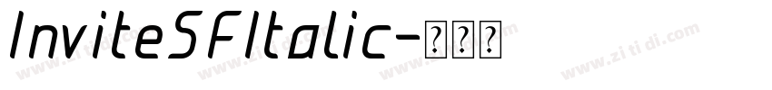 InviteSFItalic字体转换