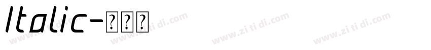 Italic字体转换