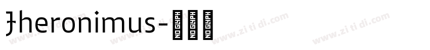 Jheronimus字体转换