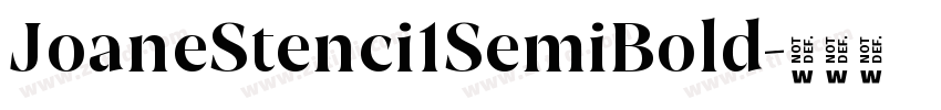 JoaneStenci1SemiBold字体转换