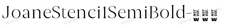 JoaneStenci1SemiBold字体转换