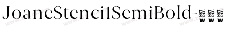 JoaneStenci1SemiBold字体转换