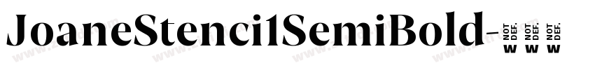 JoaneStenci1SemiBold字体转换