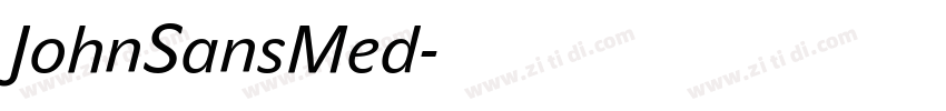 JohnSansMed字体转换