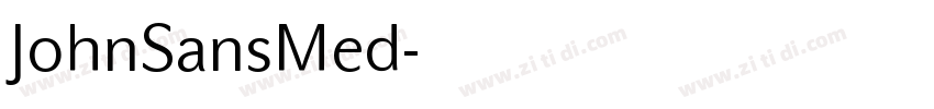JohnSansMed字体转换