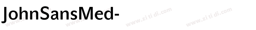 JohnSansMed字体转换