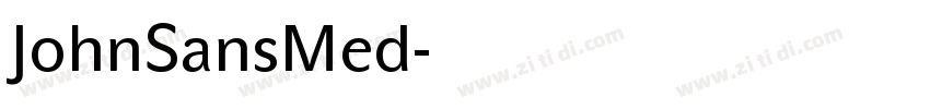 JohnSansMed字体转换