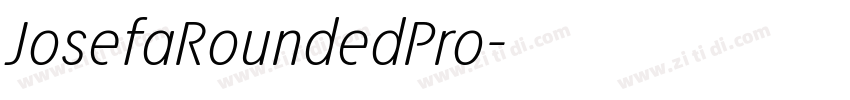 JosefaRoundedPro字体转换