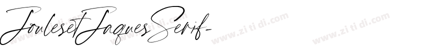 JoulesetJaquesSerif字体转换