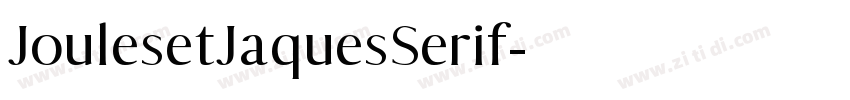 JoulesetJaquesSerif字体转换