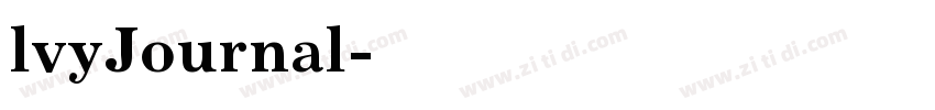 lvyJournal字体转换