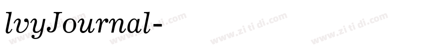 lvyJournal字体转换