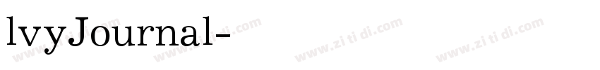 lvyJournal字体转换