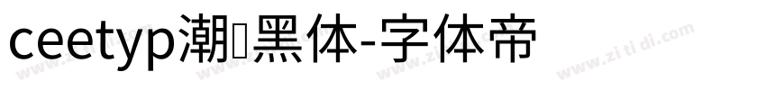 ceetyp潮级黑体字体转换