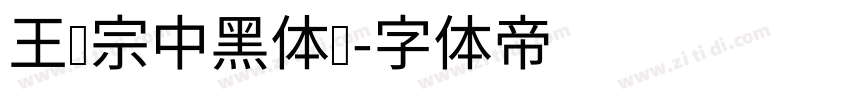 王汉宗中黑体简字体转换