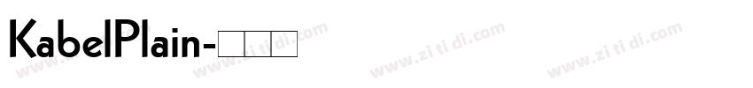KabelPlain字体转换