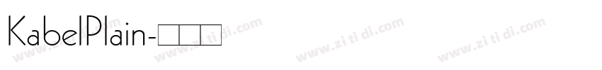 KabelPlain字体转换