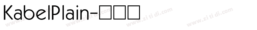 KabelPlain字体转换