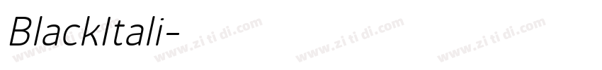 BlackItali字体转换