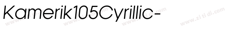 Kamerik105Cyrillic字体转换