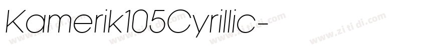 Kamerik105Cyrillic字体转换