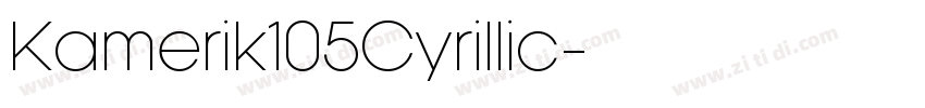 Kamerik105Cyrillic字体转换