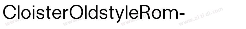 CloisterOldstyleRom字体转换 CloisterOldstyleRom字体转换