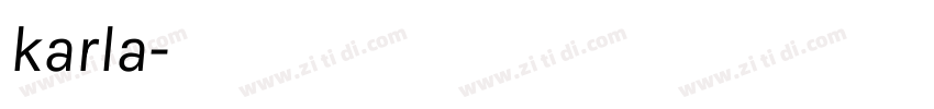 karla字体转换