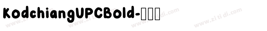 KodchiangUPCBold字体转换