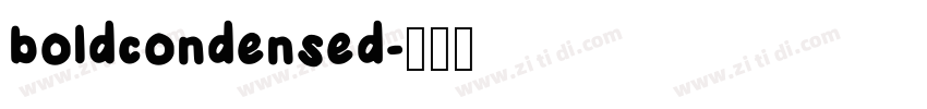 boldcondensed字体转换