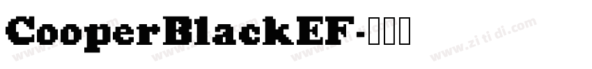 CooperBlackEF字体转换