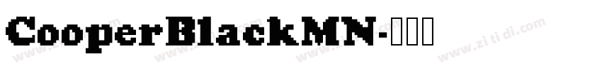 CooperBlackMN字体转换