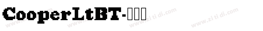 CooperLtBT字体转换