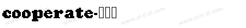 cooperate字体转换