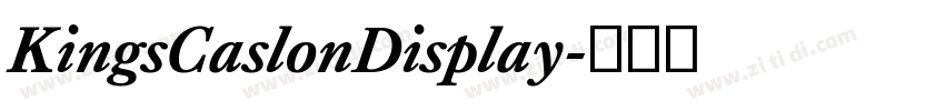 KingsCaslonDisplay字体转换