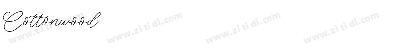 Cottonwood字体转换