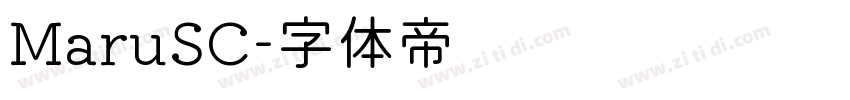 MaruSC字体转换