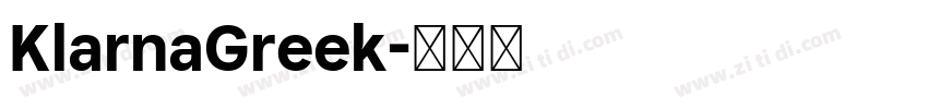 KlarnaGreek字体转换
