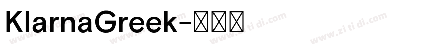 KlarnaGreek字体转换