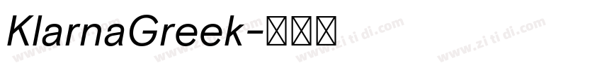 KlarnaGreek字体转换