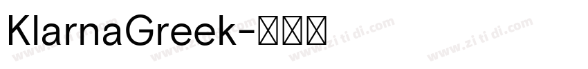 KlarnaGreek字体转换