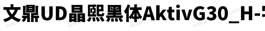 文鼎UD晶熙黑体AktivG30_H字体转换
