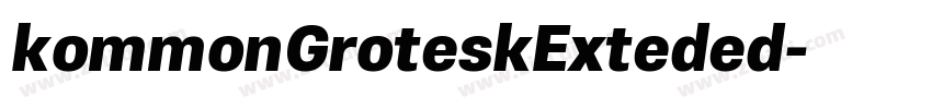 kommonGroteskExteded字体转换
