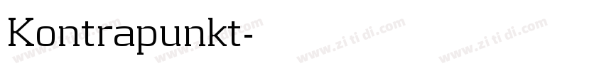 Kontrapunkt字体转换