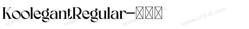 KoolegantRegular字体转换