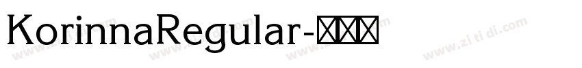KorinnaRegular字体转换