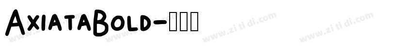 AxiataBold字体转换